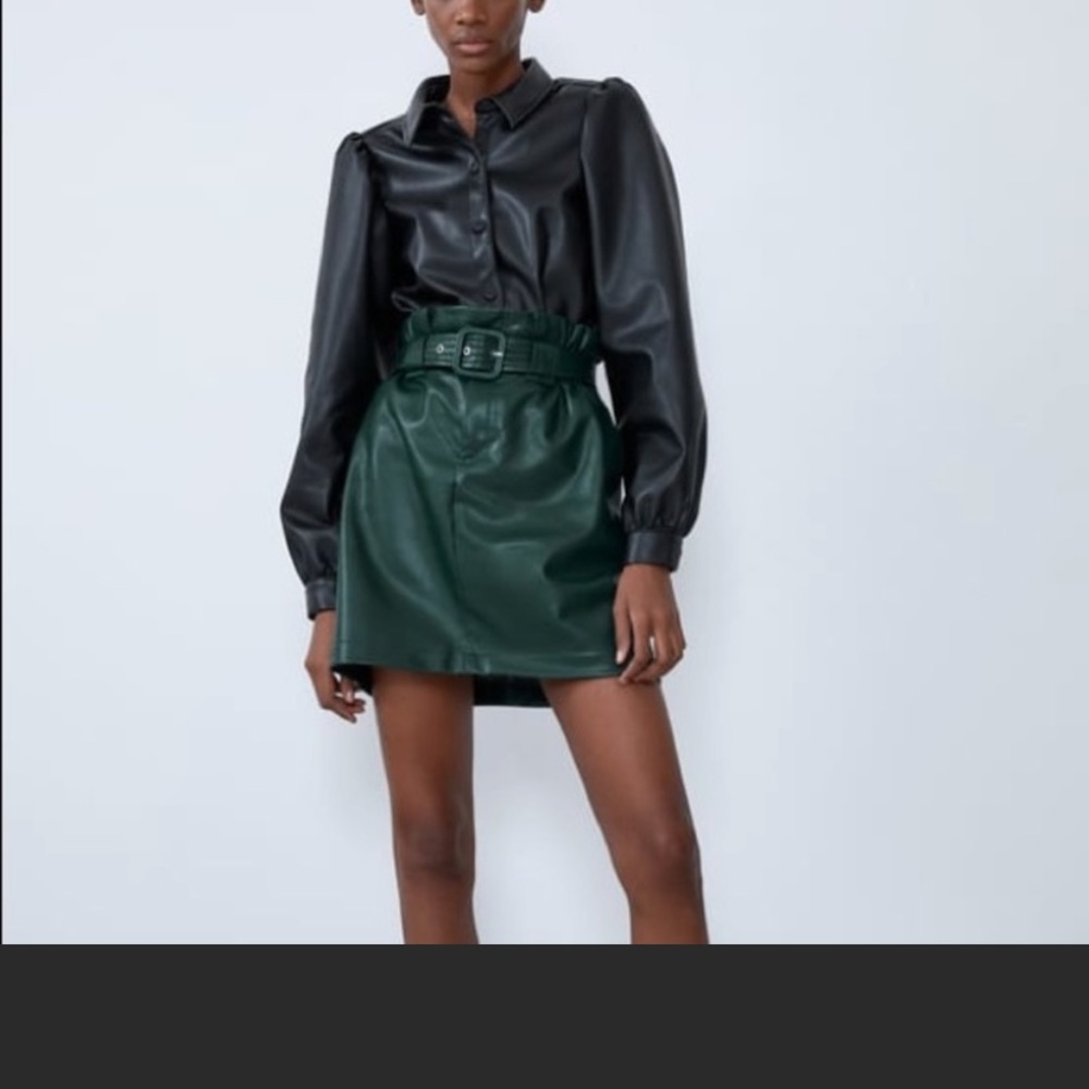 Zara faux leather skirt